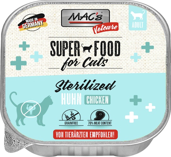 MAC's Cat Vetcare Diätnahrung 100g Schale Katzennassfutter